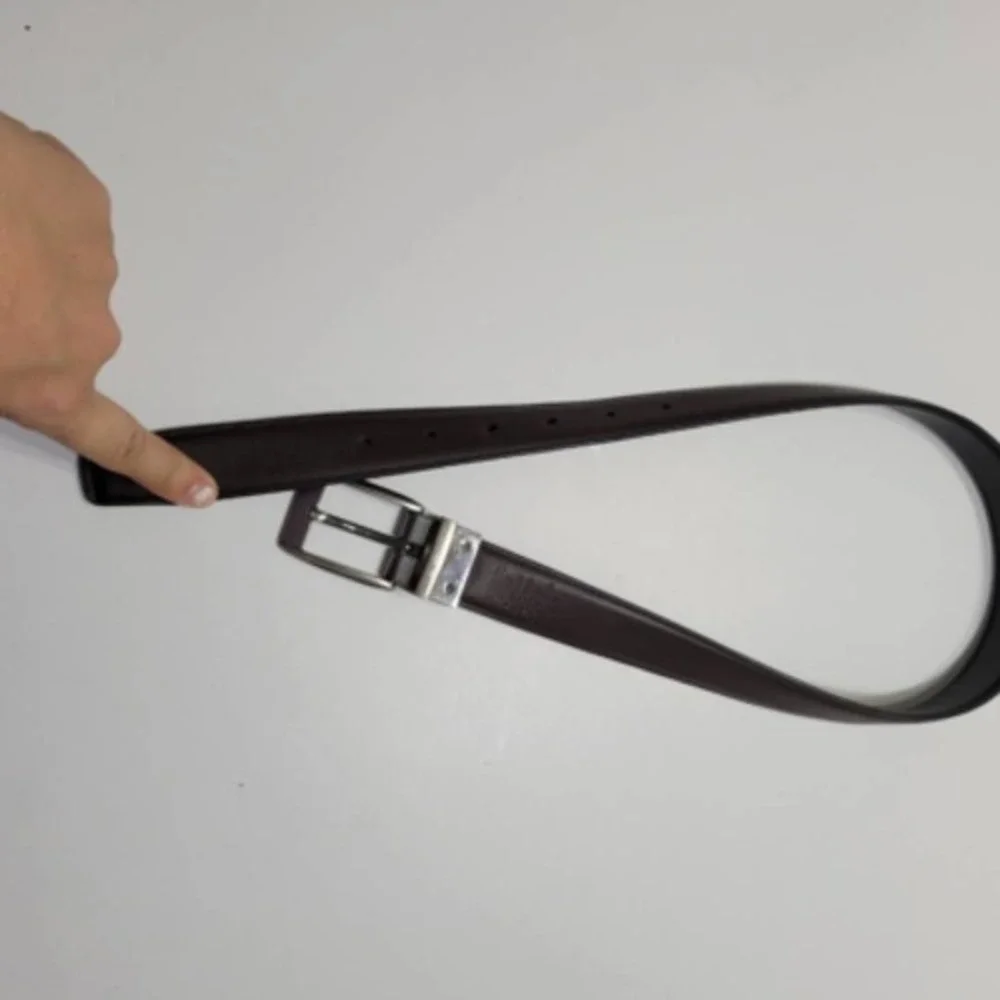 Boys Waist Dress Belt Brown Silver Adjustable Buckle 26/28